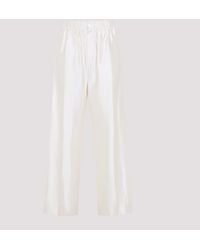 Carven - Cotton And Silk Pants - Lyst