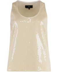 7 For All Mankind - Cotton Tank Top Vests & Tops - Lyst