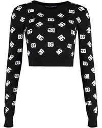 Dolce & Gabbana - Fine Knit Crew-neck Sweater - Lyst