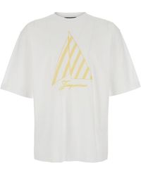Jacquemus - The 'Voilier' T-Shirt With Sailboat Embroidery And Log - Lyst