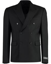 Versace - Double-Breasted Blazer - Lyst
