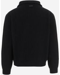 Saint Laurent - Sweater Half-Zip Ribbed Wool - Lyst
