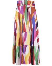 Stella Jean Bancario Skirt in Purple 