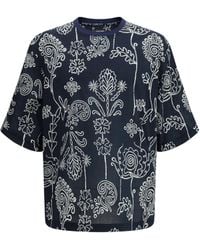 Giorgio Armani - Cotton T-Shirt With All Over Pattern - Lyst