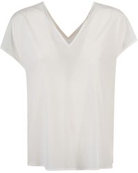 Peserico - V-Neck T-Shirt - Lyst