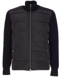 Herno - Knitted And Padded Cardigan - Lyst