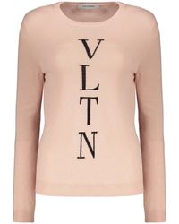Valentino - Rose Wool Blend Sweater - Lyst