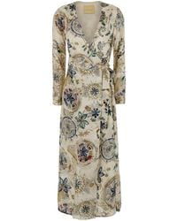 Momoní - Dress V-Neck Viscose - Lyst
