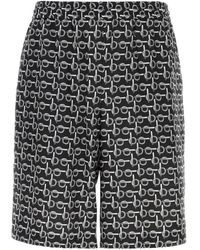 Burberry - Printed Silk Bermuda Shorts - Lyst