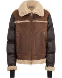 Moncler - Padded Jacket Argens Nappa & Shearling Polyamide Down - Lyst