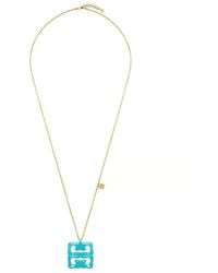 Givenchy - 4G Liquid Golden Pendant Necklace_Aqua, Necklaces & Pendants - Lyst