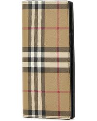 Burberry - Printed Canvas Wallet Portafogli - Lyst