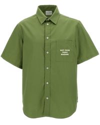 Drole de Monsieur - Short Sleeve Shirt With Slogan Embroidery - Lyst