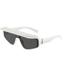 Dolce & Gabbana - Sunglasses Shield Full Rim, Frame And Dark Lens Dg6177331287 - Lyst