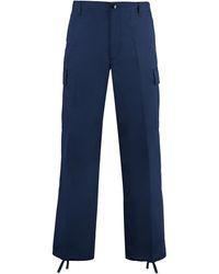 KENZO - Cotton Cargo Trousers - Lyst