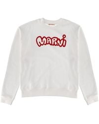 Marni - Sweatshirt With Logo Cotton Sweatshirts - Lyst