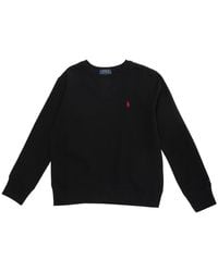 Polo Ralph Lauren - Sweatshirt V-Neck Cotton Blend Hoods & Sweatshirts - Lyst