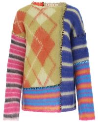 Marni - Embroidered Mohair Blend Sweater - Lyst