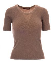 Max Mara - Knitted Round Neck Top - Lyst