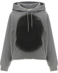 MM6 by Maison Margiela - Numeric Signature Spray Print Hoodie - Lyst