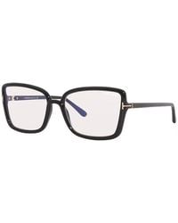 Tom Ford - Eyeglasses Butterfly Full Rim, Vintage Havana Frame And Clear Demo Lenses Lens Ft5813-B055 - Lyst