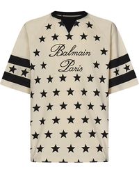 Balmain - Signature Star T-Shirt - Lyst