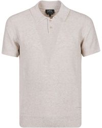 A.P.C. - Jay Short Sleeve Polo Shirt - Lyst