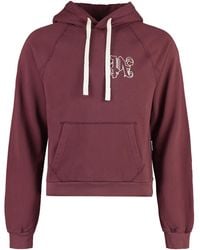 Palm Angels - Cotton Hoodie Elastane Jumpers - Lyst