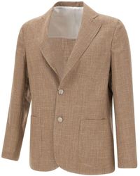 Barba Napoli - Wool, Silk And Linen Blazer - Lyst