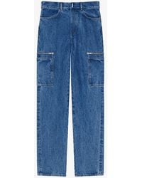 Givenchy - Loose Fit Pant W- Cargo Pocket And Zip_Indigo - Lyst