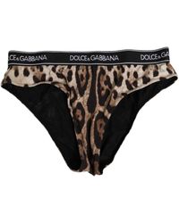 Dolce & Gabbana - Leopard Nylon High Waist Panty Underwear 20+Pa Clothing - Lyst
