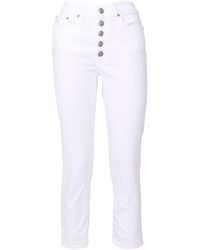 Dondup - White Cotton Jeans - Lyst