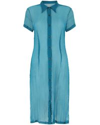 Dries Van Noten - Crepe Shirt Dress - Lyst