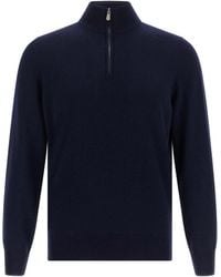 Brunello Cucinelli - Half-Zip Sweater - Lyst