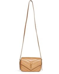 Saint Laurent - Natural Tan Loulou Toy Crossbody Bag - Lyst