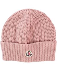 Moncler - Logo-patch Ribbed-knit Beanie - Lyst