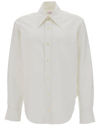 ERL - White Buttoned Up Oversize Shirt In Polyester Unisex - Lyst