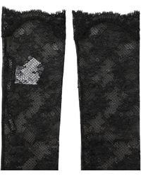 Dolce & Gabbana - Floral Lace Nylon Stretch Knee Socks Elastane Clothing - Lyst