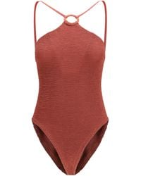Hunza G - Jasmine Swimsuit With Tonal Hoop Polyamide; Elastane Swimwear - Lyst