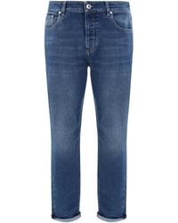 Brunello Cucinelli - Straight Jeans Cotton; Elastane - Lyst