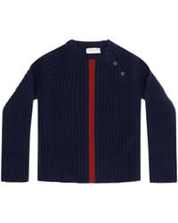 Gucci - Web Stripe Wool Sweater For Boy Merino Ovis Aries - Lyst