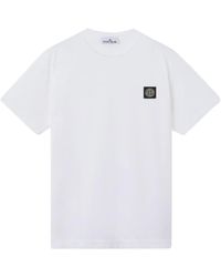 Stone Island - Classic Slim-Fit T-Shirt With Round Neckline - Lyst