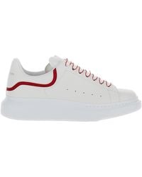 Alexander McQueen - Leather Sneakers With Leather Heel - Lyst