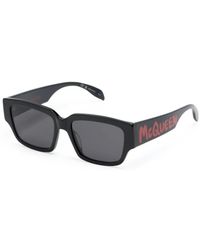 Alexander McQueen - Mcqueen Graffiti Rectangular Sunglasses - Lyst