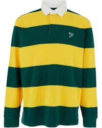 Polo Ralph Lauren - "Rugby" Polo Shirt With Logo Embroidery On The Front And All-Over Striped Motif - Lyst