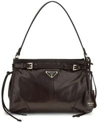 Prada - Brown Calf Leather Bos Taurus Handbag - Lyst