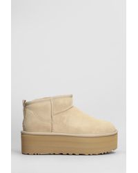 UGG - Classic Ultra Mini Low Heels Ankle Boots - Lyst