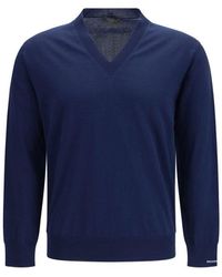 Prada - Blue Cotton Sweatshirt - Lyst
