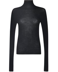 Ann Demeulemeester - High-neck Ribbed Sweater - Lyst