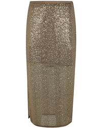 Antonelli - Oliver Longuette Skirt With Paillettes - Lyst